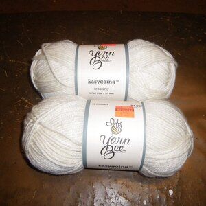 2 Skeins Yarn Bee Easygoing Yarn - Color Frosting – 175 yds ea.